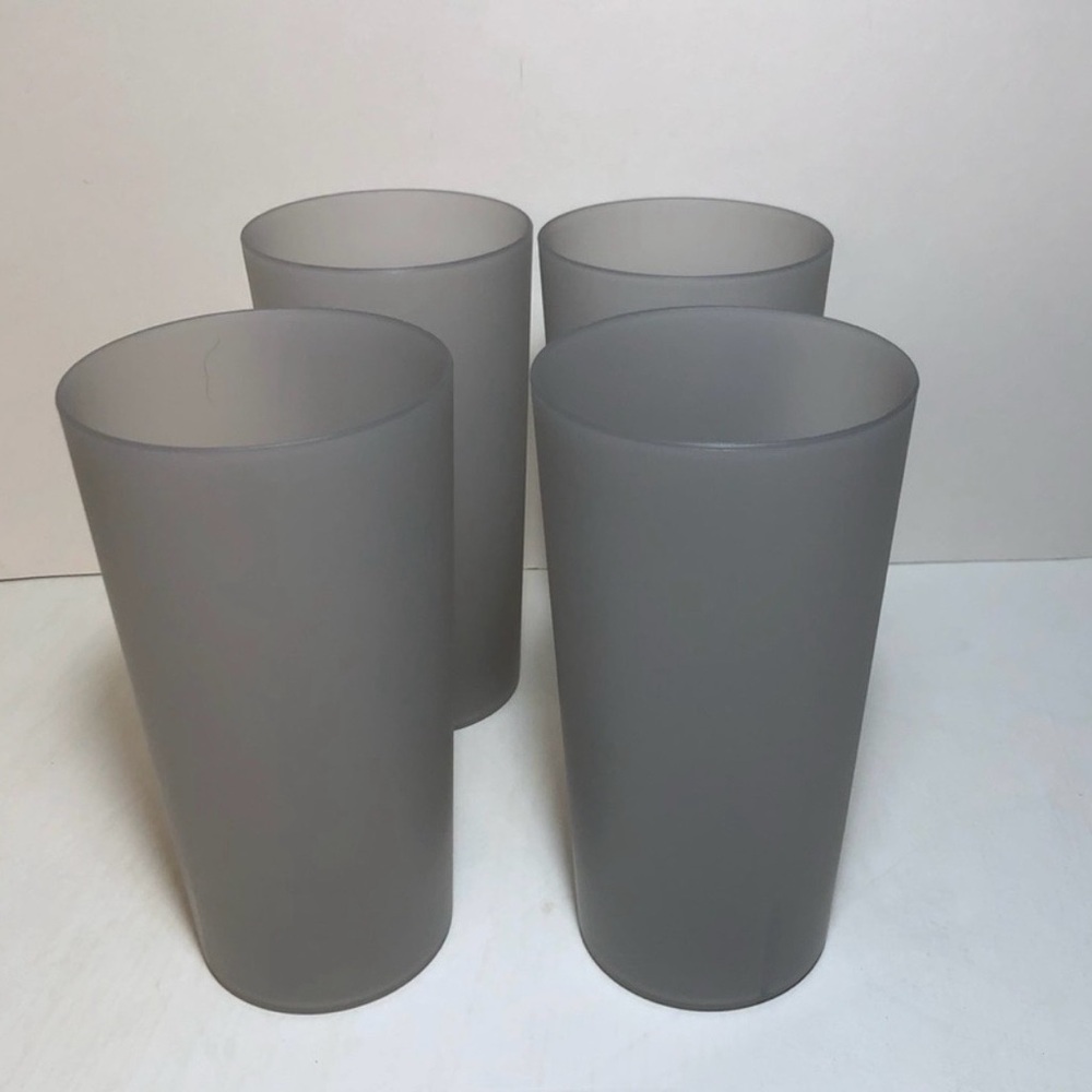 Set of 24. Frosted Gray silicone drinking glasses . New in box